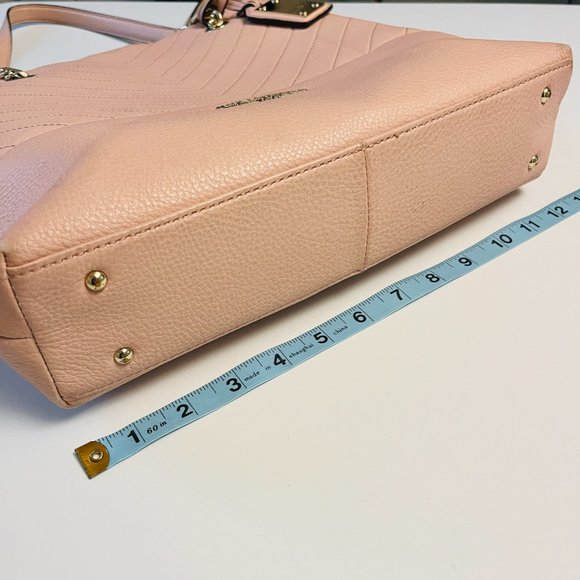 Karl Lagerfeld Paris Pink Quilted Leather Large Shoulder Tote - Picture 5 of 13